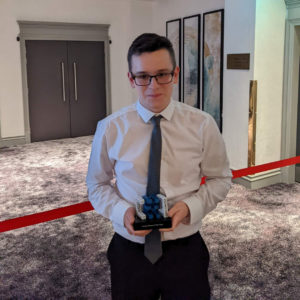 Rokbak's Rhys Dingwall won CeeD's Young Person of the Year 2022